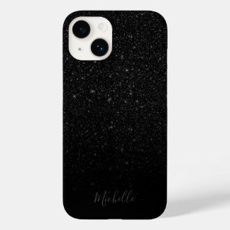 Funda Para iPhone 14 De Case-Mate Nombre personalizado Minimalista del Purpurina neg