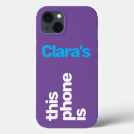 Funda Para iPhone 13 nombre personalizado moderno mínimo