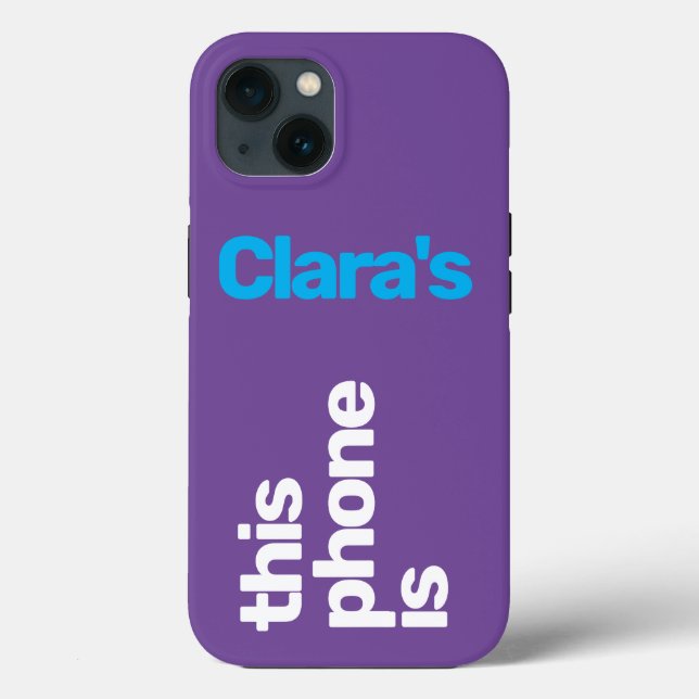 Funda De Case-Mate Para iPhone nombre personalizado moderno mínimo (Reverso )