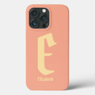 Funda Para iPhone 13 Pro Nombre personalizado moderno Monograma estuche par