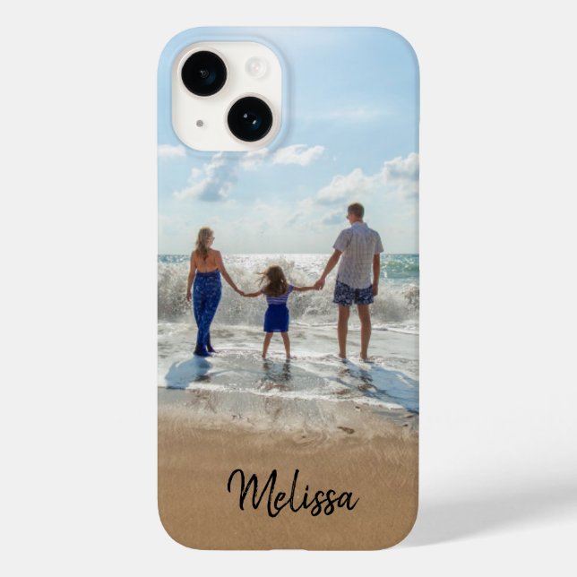 Funda De Case-Mate Para iPhone Nombre personalizado Monograma Foto Funda-Mate iPh (Reverso )