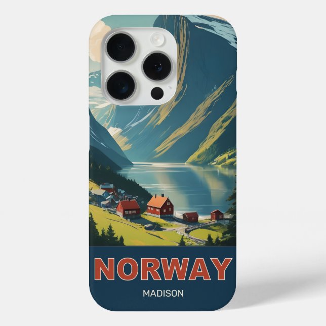 Funda De Case-Mate Para iPhone Nombre personalizado Noruega (Reverso )