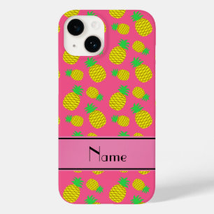 Funda Para iPhone 14 De Case-Mate Nombre personalizado piñas amarillas rosadas