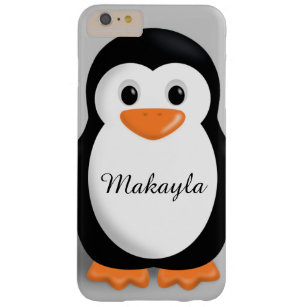 Funda Barely There Para Phone 6 Plus Nombre personalizado pingüino lindo del bebé