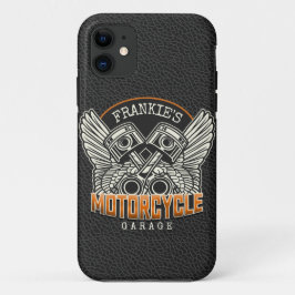 Funda Para iPhone 11 NOMBRE personalizado Pistons Wings Motorcycle Bike