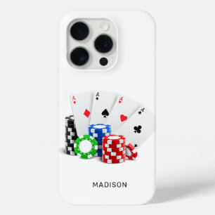 Funda Para iPhone 15 Pro Nombre personalizado Poker / Casino