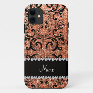 title_seo2 Nombre personalizado purpurina negro naranja paste
