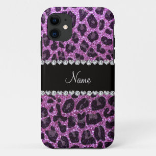 Funda Para iPhone 11 Nombre personalizado purpurina púrpura pastel impr