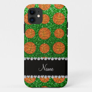 title_seo2 Nombre personalizado purpurina verde baloncesto