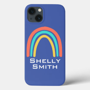 Funda Para iPhone 13 Nombre personalizado Rainbow Apple Iphone Estuche