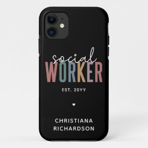 Funda Para iPhone 11 Nombre personalizado Regalos de graduación de trab