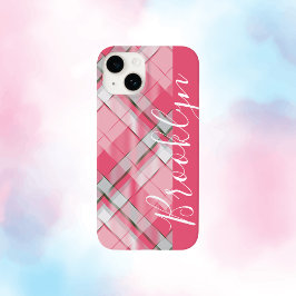 Funda Para iPhone 14 De Case-Mate Nombre personalizado rosado pastel minimalista