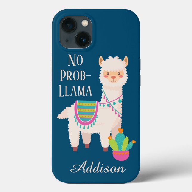 Funda De Case-Mate Para iPhone Nombre personalizado sin ProbLlama (Reverso )