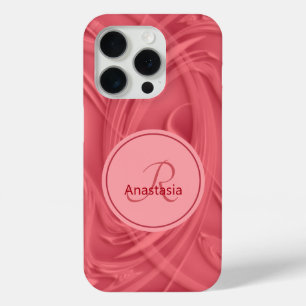 Funda Para iPhone 15 Pro Nombre personalizado Sombra filtra arte rojo