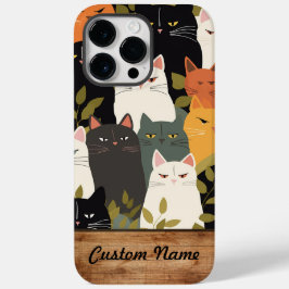 Funda Para iPhone 14 Pro Max De Case-Mate Nombre personalizado Teléfono Estuche para gatos
