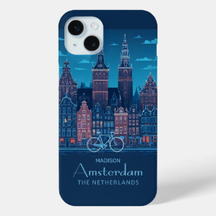 Funda Para iPhone 15 Mini Nombre personalizado / Texto Ámsterdam