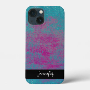 Funda Para iPhone 13 Mini Nombre personalizado Textura de grueso abstracto
