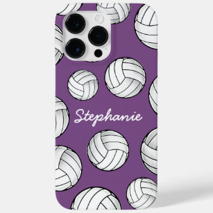 Funda Para iPhone 14 Pro Max De Case-Mate Nombre personalizado único Voleibol púrpura