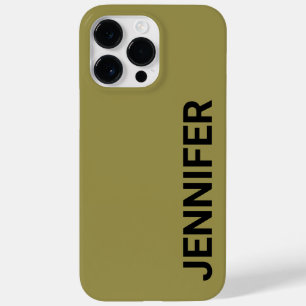 Funda Para iPhone 14 Pro Max De Case-Mate Nombre personalizado verde de contraste sólido
