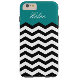 Funda Para iPhone XR Nombre personalizado verde verde azulado / Chevron
