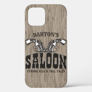 Funda Para iPhone 12 NOMBRE personalizado Wild West Gun Revolver Saloon