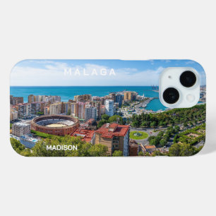 Funda Para iPhone 15 Nombre personalizado y texto Málaga España fotogra