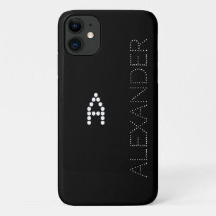 Funda Para iPhone 11 Nombre personalizado y tipo de letra de moda monog
