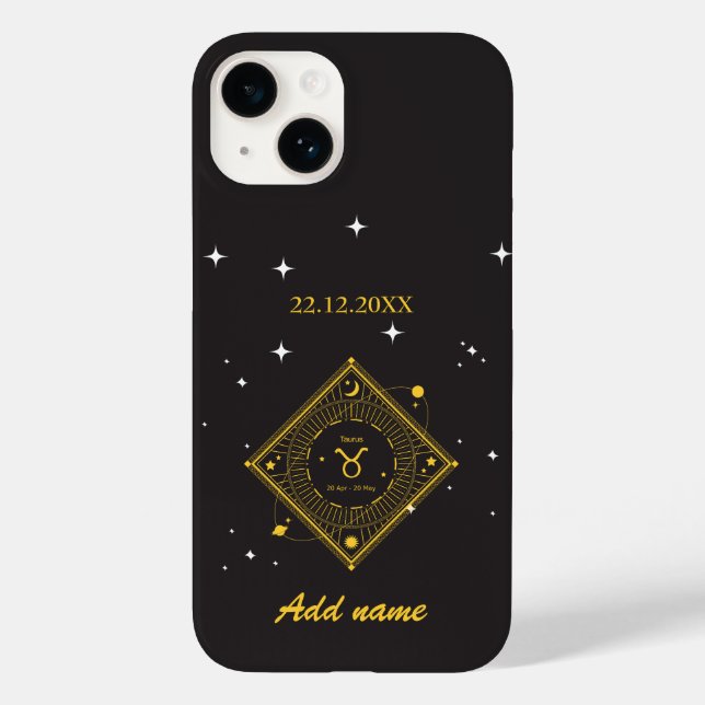 Funda De Case-Mate Para iPhone Nombre personalizado Zodiac personalizado personal (Reverso )