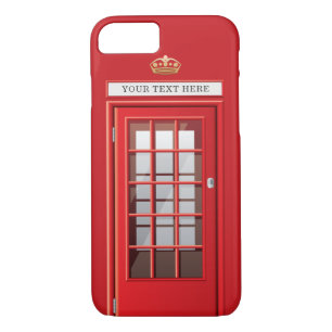 Funda Para iPhone 8/7 Nombre rojo británico del personalizado de la