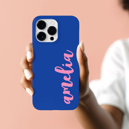 Funda Para iPhone 14 Pro Max De Case-Mate Nombre rosa azul llamativo
