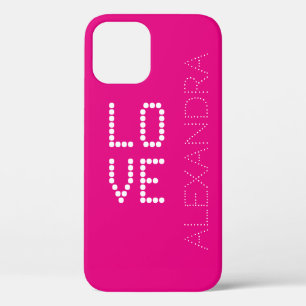Funda Para iPhone 12 Nombre y monograma personalizados Tipo de letra de