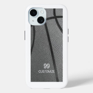 Funda Para iPhone 15 Nombre Y Número Personalizados Baloncesto