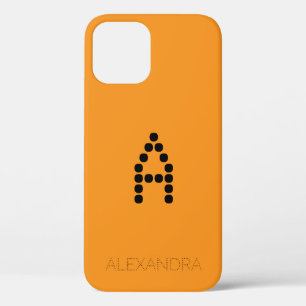 Funda Para iPhone 12 Nombre y tipo de letra inteligente monograma perso