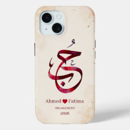 Funda Para iPhone 15 Nombres de Pareja Personalizados Regalo de Boda