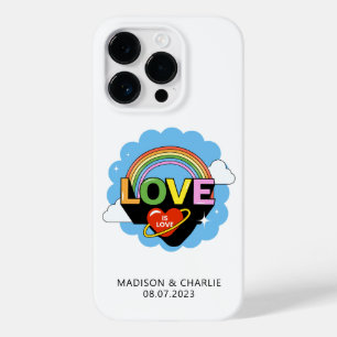 Funda Para iPhone 14 Pro De Case-Mate Nombres personalizados / Texto "El amor es amor"