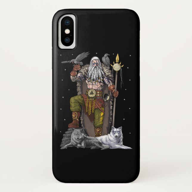 Funda De Case-Mate Para iPhone Norse Viking God Odin (Reverso)