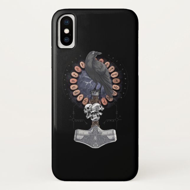 Funda De Case-Mate Para iPhone Norse Viking Raven Hammer (Reverso)