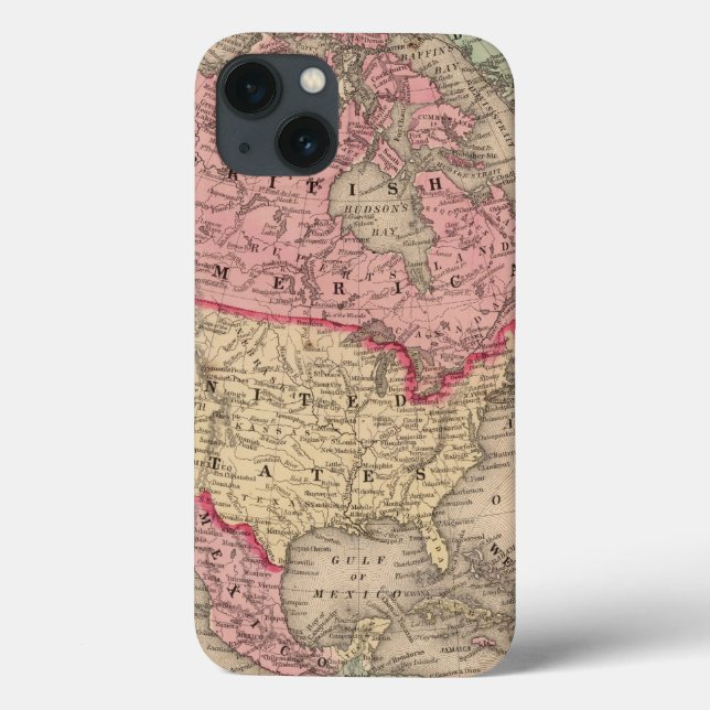 Funda De Case-Mate Para iPhone North America Map by Mitchell (Reverso)