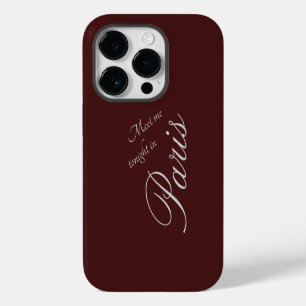 Funda Para iPhone 14 Pro De Case-Mate Nos vemos esta noche en París - Borgoña - romántic