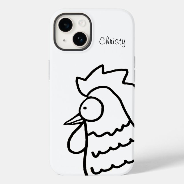Funda De Case-Mate Para iPhone Nosey Rooster (Reverso )