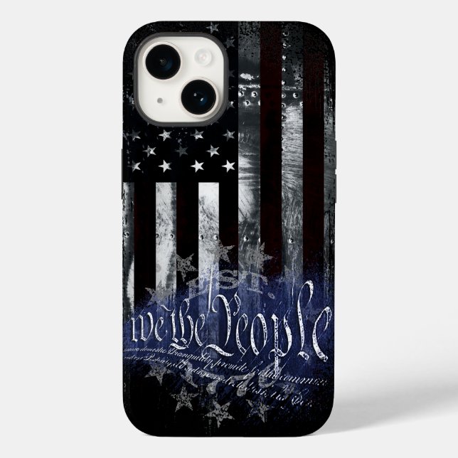Funda De Case-Mate Para iPhone NOSOTROS EL PUEBLO 13 estrellas Bandera industrial (Reverso )