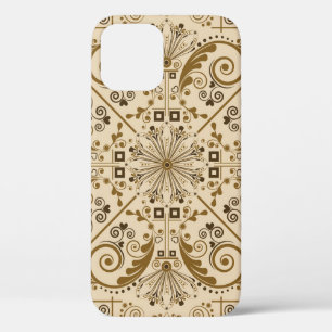 Funda Para iPhone 12 Nostalgia floral: fondo vintage clásico.