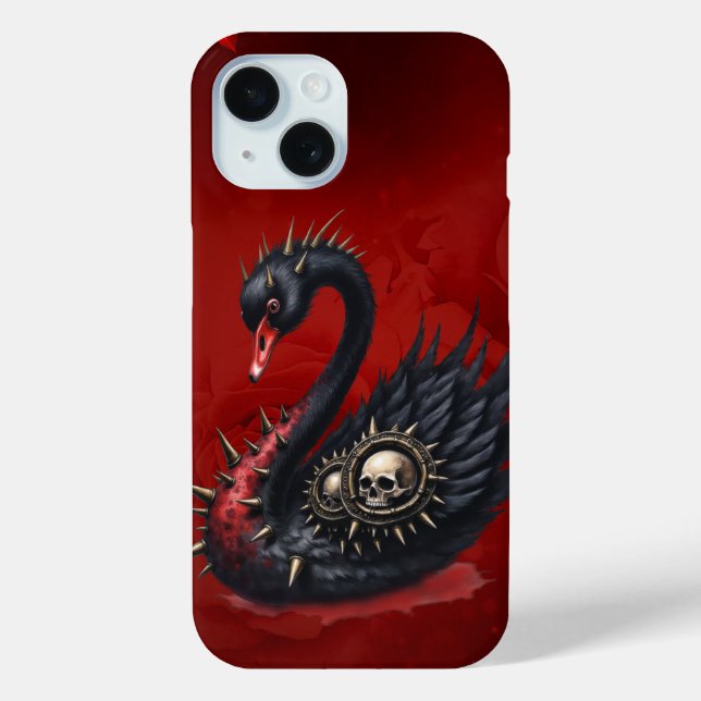 Funda De Case-Mate Para iPhone Not Your Average Swan – Spikes, Skulls & Sass.  (Reverso )