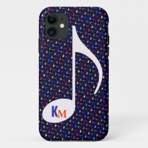 Funda Para iPhone 11 nota musical de las iniciales del personalizar