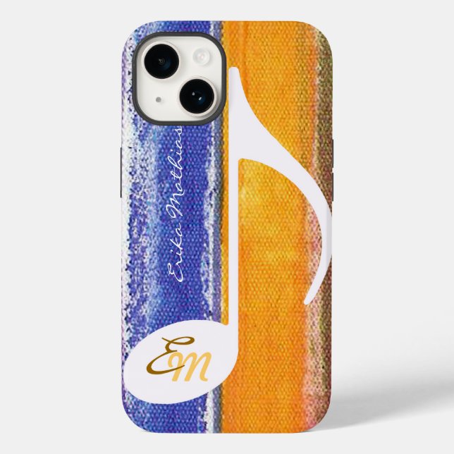 Funda De Case-Mate Para iPhone nota musical de personalizable (Reverso )