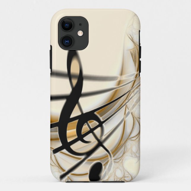 Funda De Case-Mate Para iPhone Nota musical elegante (Reverso)