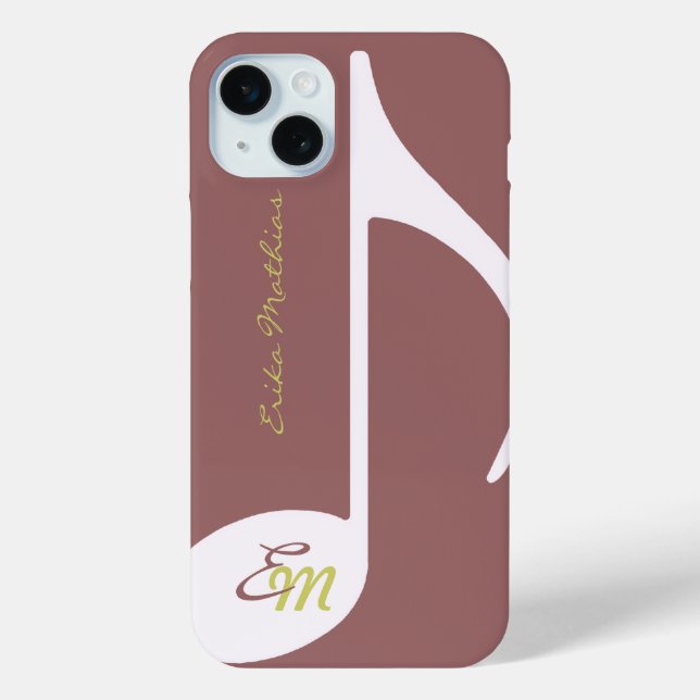 Funda De Case-Mate Para iPhone nota musical femenina (Reverso )