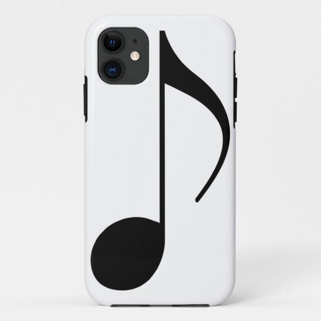 Funda De Case-Mate Para iPhone nota musical negra (Reverso)