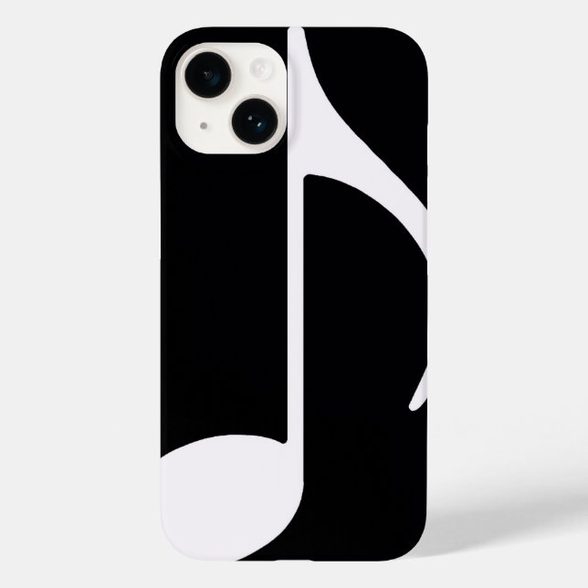 Funda De Case-Mate Para iPhone Nota musical negra (Reverso )