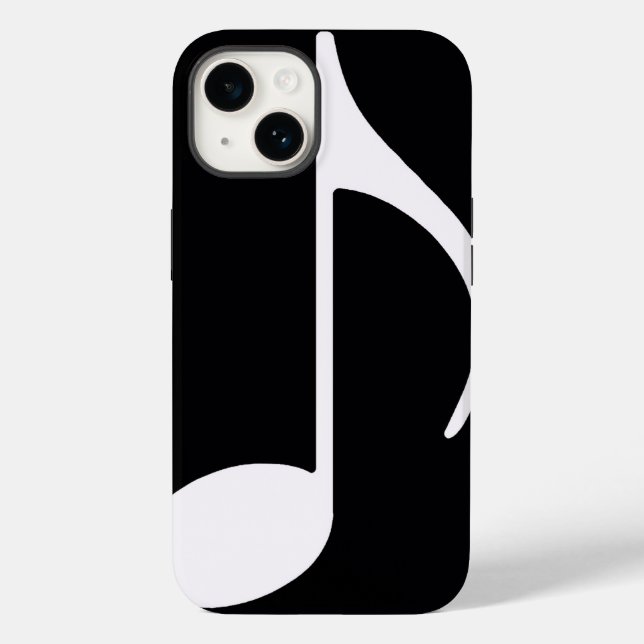 Funda De Case-Mate Para iPhone nota musical/negro (Reverso )